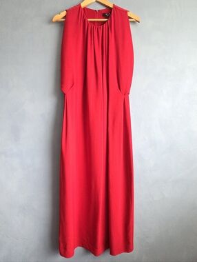 NWT, DEREK LAM, NEW YORK CHERRY RED MAXI/MIDI DRESS, SIZE IT 48